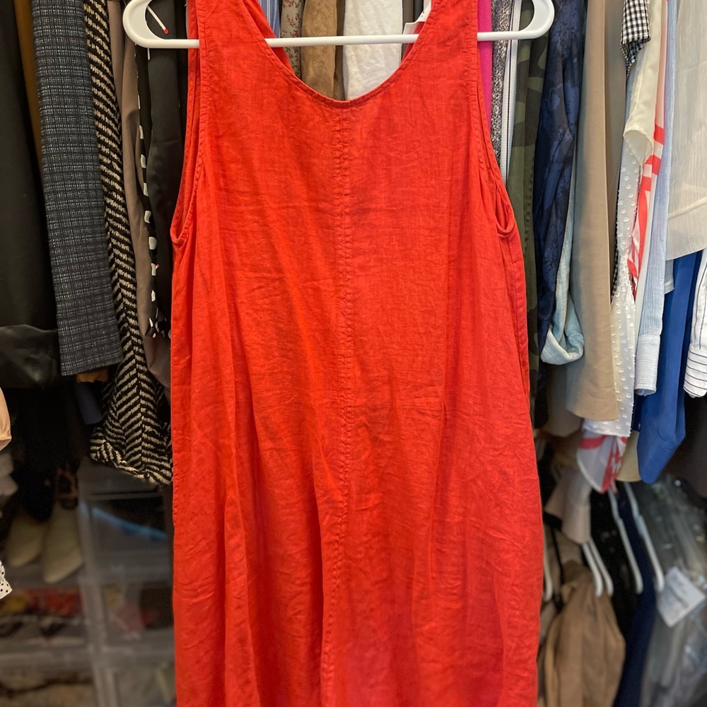 Brand new! Velvet by Graham & Spencer linen dress with pocket